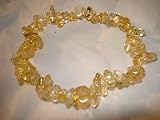 1pc Natural Citrine Crystal Healing Chip Gemstone 7 Inch Stretch Bracelet.