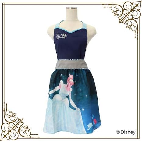 Amazon ディズニー ドレスエプロン シンデレラ シンデレラ ネイビー 紺 エプロン オンライン通販