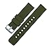 BARTON WATCH BANDS 24mm Army Green Soft Silicone Quick Release Straps