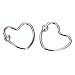 Coolrunner Stainless Steel Unique Little Rhinestone Heart Cartilage Earring 1 Pairs (siliver)