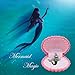 Sgift Mermaid Ring Mood Ring for Girls with Shell Gift Box,Mermaid Mood Jewelry Mermaid Gifts for Little Girls, Mermaid Mood Ring Adjustable for Kids,Mermaid Christmas Birthday Gifts for Girls