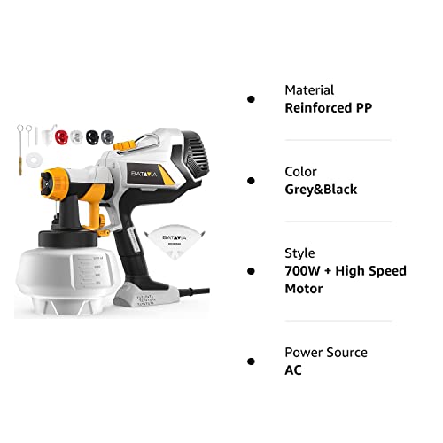 Upgraded Paint Sprayer, BATAVIA 700W Power HVLP Electric Spray Paint
