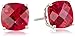 925 Sterling Silver Cushion Cut Ruby Stud Earrings | 8MM Hypoallergenic July Birthstone Stud Earrings | Anti Tarnish Gemstone Earring Studs by MAX + STONE