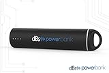 Portable Charger dBs Powerbank . External Battery Pack for iphone . Aluminuim Case 2200 mAH . Backup Phone Charger . Iphone . Intellicharge Mini Black