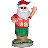 Airblown Animated  Santa Dancing Hula Christmas Yard Inflatable Garden Decoration, 6-Ft