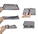 Vercord 8 Set Travel Packing Pods Luggage Organizers Cubes with Laundry Bags Accessories, Grey