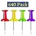Mr. Pen - 640 Pc Push Pins, Thumb Tacks, 4 Colors, Steel, Perfect for Office, School, Bulletin Boards