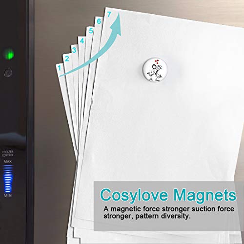 image for Cosylove 12pcs Flower Refrigerator Magnets, Crystal Glass Fridge Magne