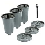 Reusable K Cups For Keurig 1.0 Brewers Universal Fit For B30 B40 B50 B60 B70 Series, Easy To Use Refillable Single Cup Coffee Filters, Eco Friendly Stainless Steel Mesh Filter (Pack of 3)