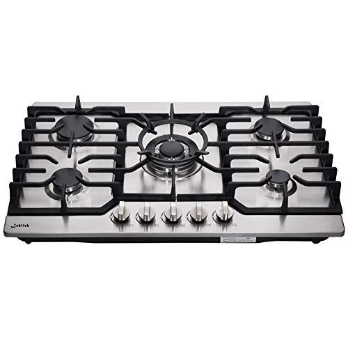 30-inch 5-Burner Built-in Gas Cooktop with Stainless Steel & Cast Iron Grates - LW5S01A (LPG/NG Convertible)