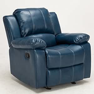Amazon Com Comfort Pointe Clifton Navy Blue Leather Gel Recliner