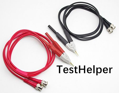 TestHelper LCR Test Clip / Terminal Kelvin Clamp Test Wires Test Lead Probe With 4 BNC