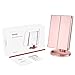 Spaire Vanity Makeup Mirror with Lights 3X/2X/1X Magnification, Trifold Travel Mirror, 180° Adjustable, Dual Power Supply, Lighted Cosmetic Mirror