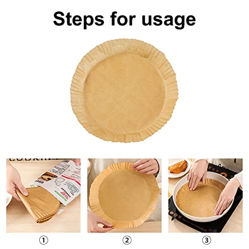 PKEQEN Air Fryer Parchment Paper, Unbleached Baking Paper, Nonstick
