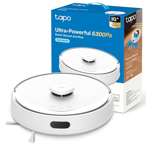 RV30 MAX White Robot Aspirador, con 5300Pa de succión, Navegación Láser LiDAR y Mapeo Inteligente, Limpieza 4 en 1, Control por Voz y App, sin Base de autovaciado, Blanco