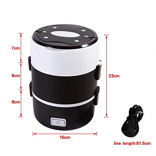 Heating Lunch Box, 3 Tier Electric Food Heating Box Heated Heating Lunch Box Set Food Warmer Container Bento Portable 220V Electric Heating Lunch Box