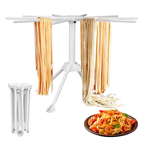 Homemade Pasta Drying Rack With 10 Bar Handles Collapsible, Fresh Pasta