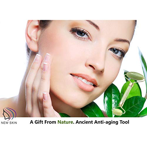Jade Roller for Face, Deyace Gua Sha Scraping Massage Tool Anti-aging 100% Natural Jade Stone - Lymphatic Drainage, Wrinkle, Puffiness, Therapy with Magnetic Case (2) - Thumbnail 7