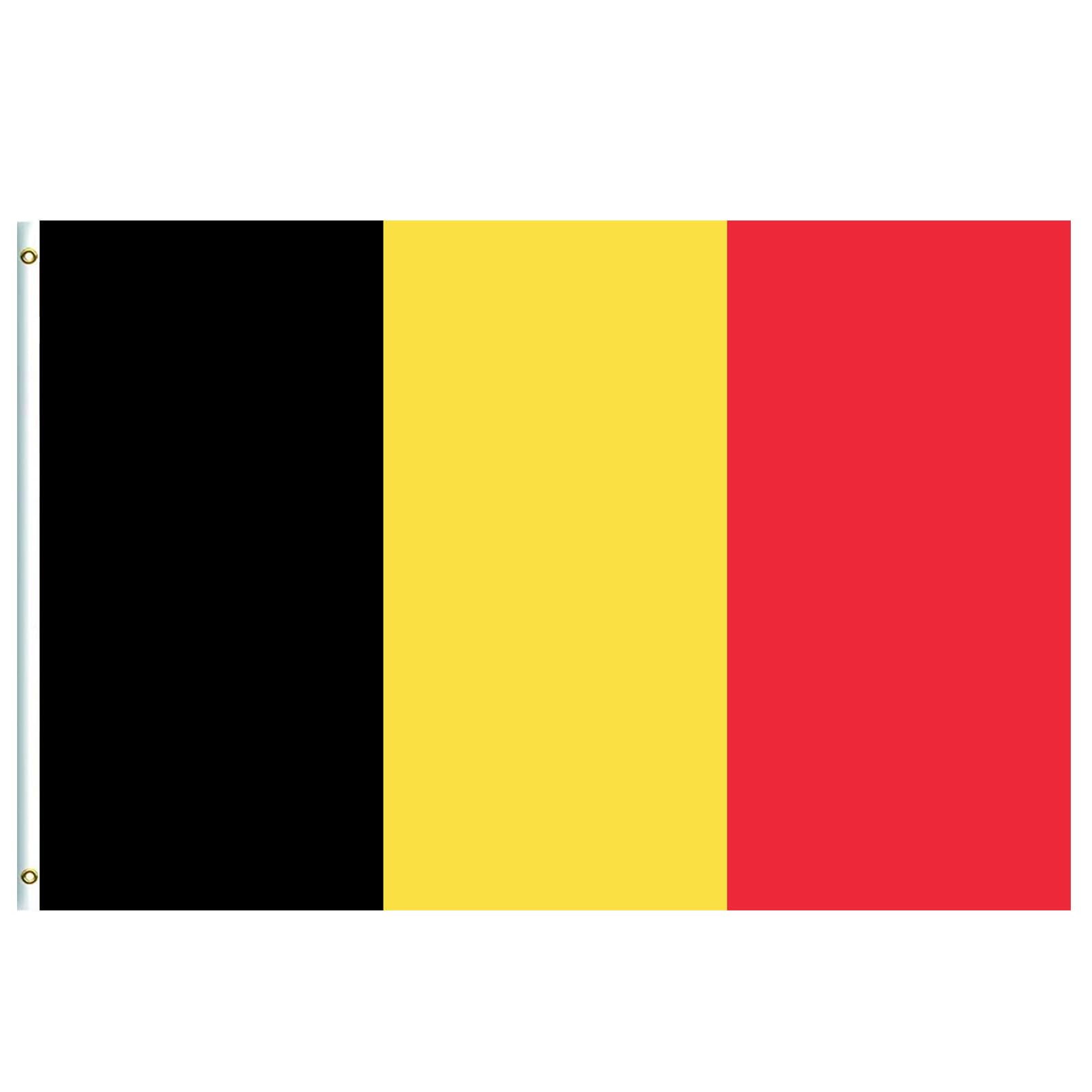 5x3ft Large Belgium Flag België Flag for 2024 Decorations,Big Belgium België National Flag Games 2025 Football Sports Events Celebration Parade Bar Garden Outdoor Party Decor