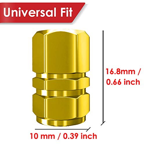 SAMIKIVA Tire Valve Caps, Premium Metal Rubber Seal Tire Valve Stem