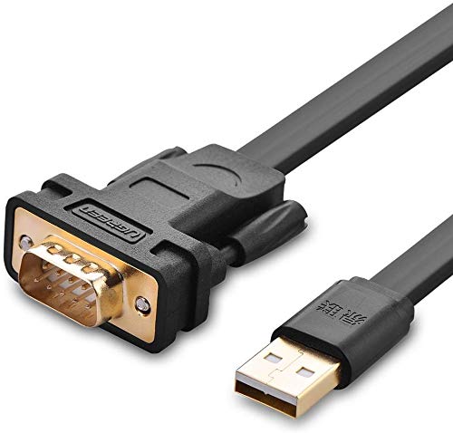 UGREEN USB 2.0 to RS232 DB9 Serial Cable Male A Converter Adapter with FTDI Chipset for Windows 10, 8.1, 8, 7, Vista, XP, 2000, Linux and Mac OS X 10.6 and Above (10ft)