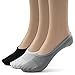 Silky Toes Nylon Mesh Soft Breathable Women's Foot Shoe Liners (9-11, Black/White/Grey (3 Pairs))
