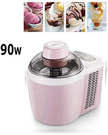 90w電子アイスクリームメーカー 全自動フローズンヨーグルトデザートシャーベットジェラートフローズンヨーグルトマシン 700ml ピンク