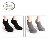 Pembrook Non Skid / Slip Socks - Ankle Style Hospital Medical Socks - Fuzzy Slippers (Available in 2, 4 and 6 Packs) - Great for Adults, Men, Women