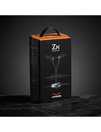 Audífonos Hi Fi intraurales modernos Zn con botón de control remoto y micrófono, marca V Moda, Nero