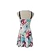 Flymall Flora Print Halter Neck Fit and Flare Dress Mini Dress