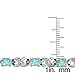 Silver Tone 3ct TGW Created Blue Opal & Diamond Accent Infinity Bracelet