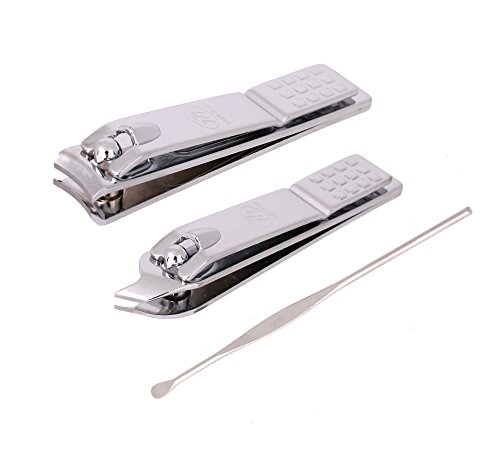 Three Seven Stainless Steel 3pc Nail Clipper Set (Silver)