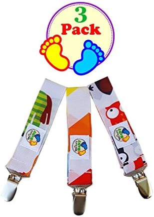 Little Busy Baby Pacifier Clips, Great Baby Shower Gift for Newborns, Soothe Binky Holder