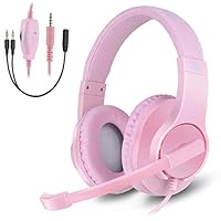 Gaming Headset for Xbox One, PS4, Nintendo Switch, DIWUER Bass Surround and Noise Cancelling 3.5mm Over Ear Headphones with Mic for Laptop PC Smartphones