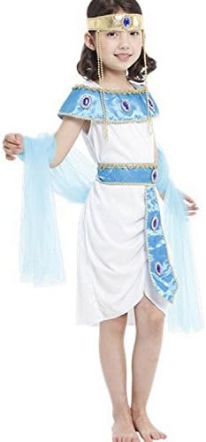 Aifang Halloween Child Girls Kids Costume Egyptian Princess Goddness Costume Cosplay Role Play Clothes Outfit Apparel Dress for Girls S