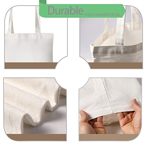 20 Pieces Sublimation Canvas Tote Bags Blank Tote Bags Screen