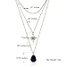 ISAACSONG.DESIGN Vintage Bohemian Statement Long Necklace for Women Gold Plated Star Healing Stone Charms (Half Moon Rose Quartz)