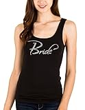 Bridal Party Bridesmaid Rhinestone Cotton Spandex Tank Top