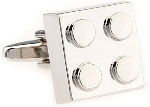 Silver Tone Lego King Cufflinks Cuff Links Nerd Nerdy Party Master Engineer C1