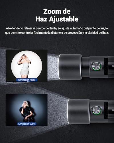 NEEWER Basics RGB Photography Flashlight, 4 Color/20 Gobo Filter/CRI95+/7500 mAh,10W 6300K Portable LED Spotlight Environmental Video Aluminum Sunset Effect for Studio Lighting Recording, FL10