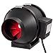 Goplus Inline Duct Fan Quite Inline Duct Booster Hydroponics Exhaust Cooling Fan Blower Ventilation Strong 118CFM (4 Inches, with Variable Speed Controller)