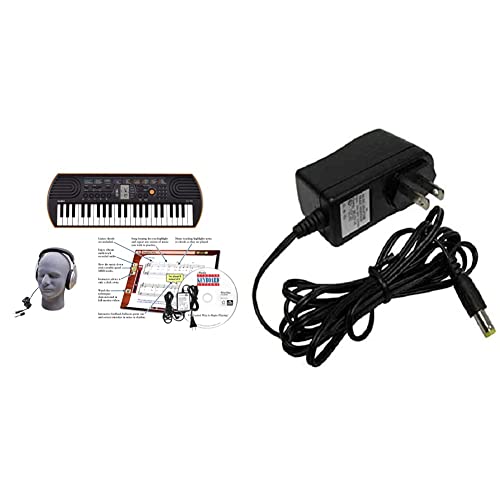 Casio SA76 Premium Lighted Keyboard Pack with Power Supply & World