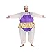 Halloween Costume Inflatable Ballet Ballerina Cosplay Funny Fancy Dress Blow Up Suit Pink Purple (Onesize, Purple)