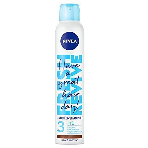 Nivea 3 in 1 Dry Shampoo for dark skin tones, Fresh Revive, Pack of 2 (2 x 200 ml)