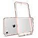 pajuva iPhone 7 Case Clear, iPhone 8 Case, PC+TPU Transparent Case Thin for iPhone 7/8 Crystal Clear Case with Bumper (Pink)