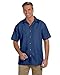 Harriton mens Barbados Textured Camp Shirt(M560)-POOL BLUE-XL