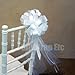 White Wedding Pull Bows with Tulle Tails - 8