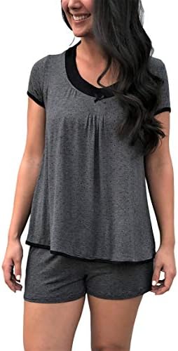 Womens Quality Super Soft Pajama Short Sleeve & Shorts Set in Cute Prints