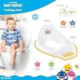 Baby Shark Toilet Training Seat White with High Back and Carry Handle view 2
