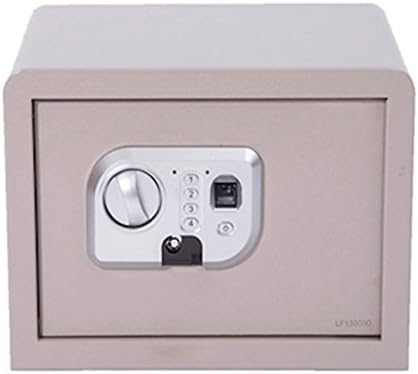 Gray 14″ Biometric Fingerprint Digital Safe Box Electronic Keypad Lock And Keys Home And Office Security Cash Money Jewelry Gun Book Paper Documents Deposit Box Heavy Duty Steel Construction